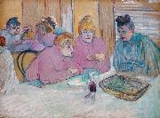 toulouse-lautrec, The ladies in the brothel dining-room